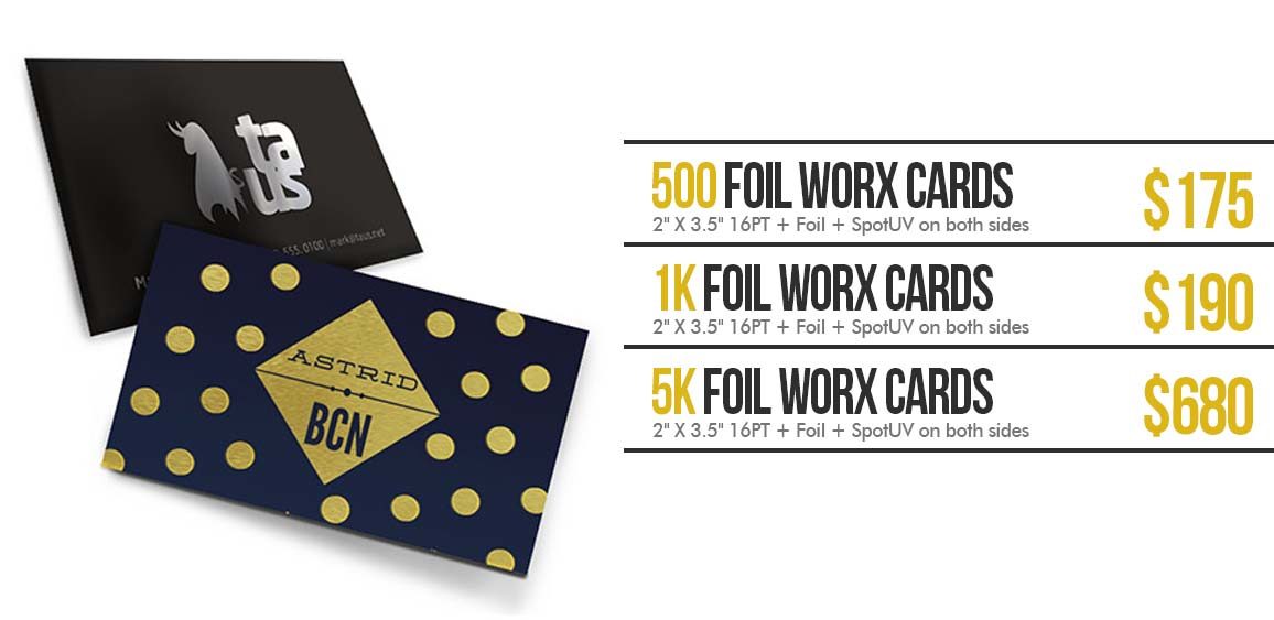 Foil Worx Business Cards in Las Vegas