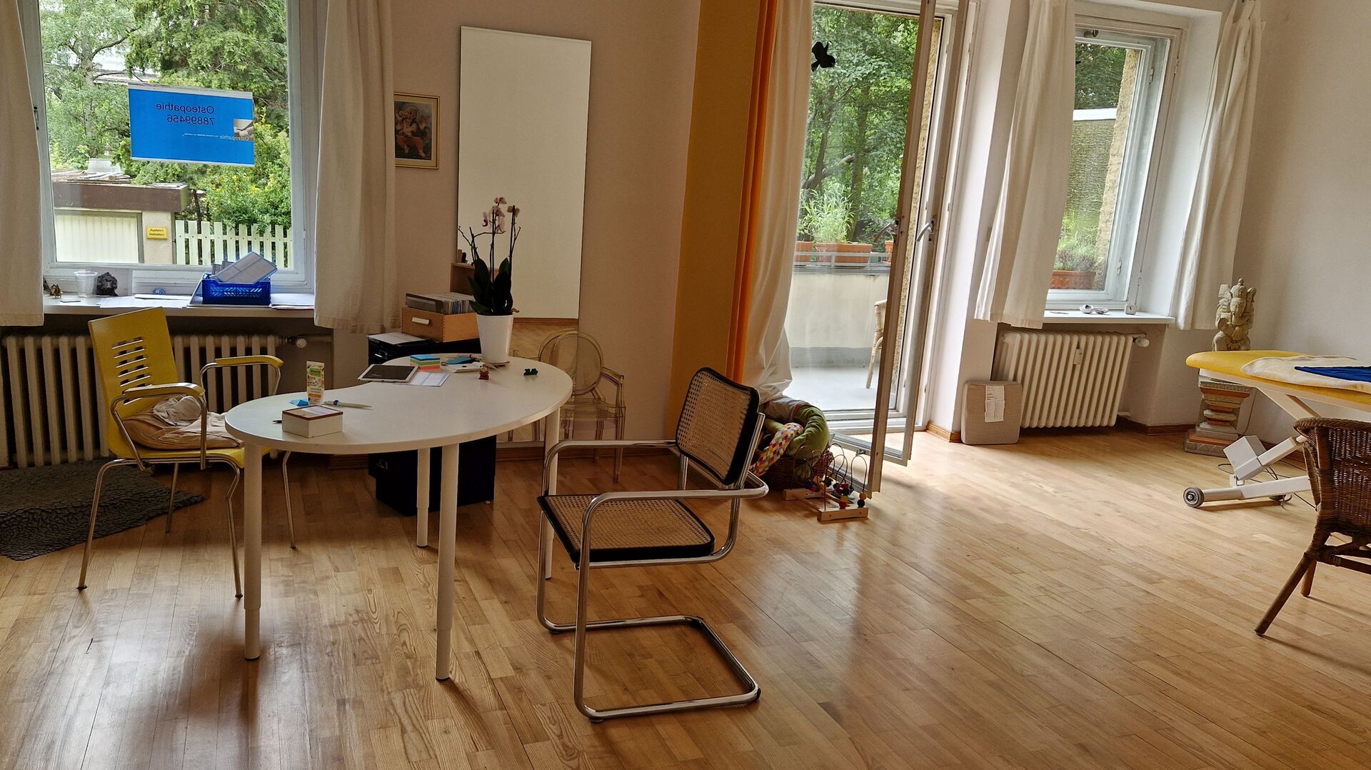 Praxisraum Kinderosteopathie Balkon