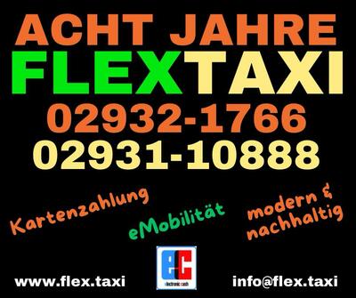 Acht Jahre Flextaxi Jubiläum