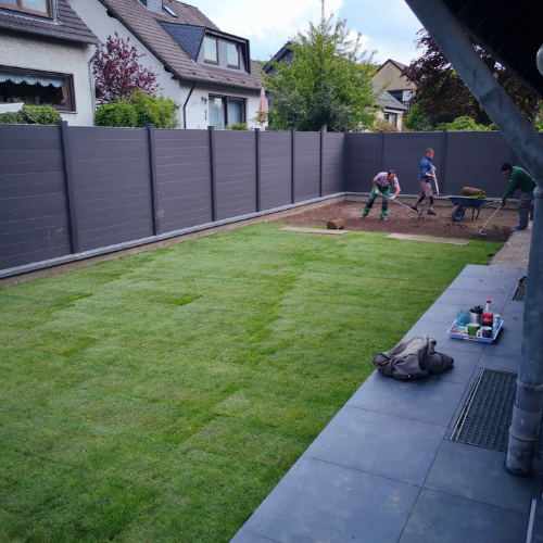 Neu angelegter Garten