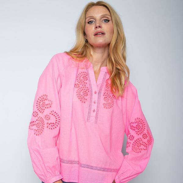 Emily van den Bergh rosa Bluse