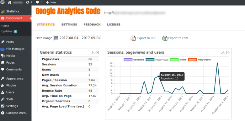 google analytics for wordpress