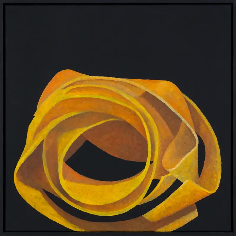 „Pappardelle, Orange“ | 2023 | 50 x 50 cm | Öl, Dispersion auf Leinwand