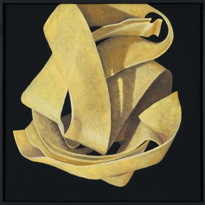 „Pappardelle VI“ | 2024 | 50 x 50 cm | Öl, Dispersion auf Leinwand