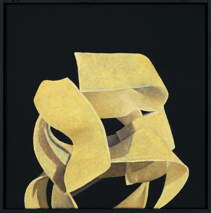 „Pappardelle VII“ | 2024 | 50 x 50 cm | Öl, Dispersion auf Leinwand