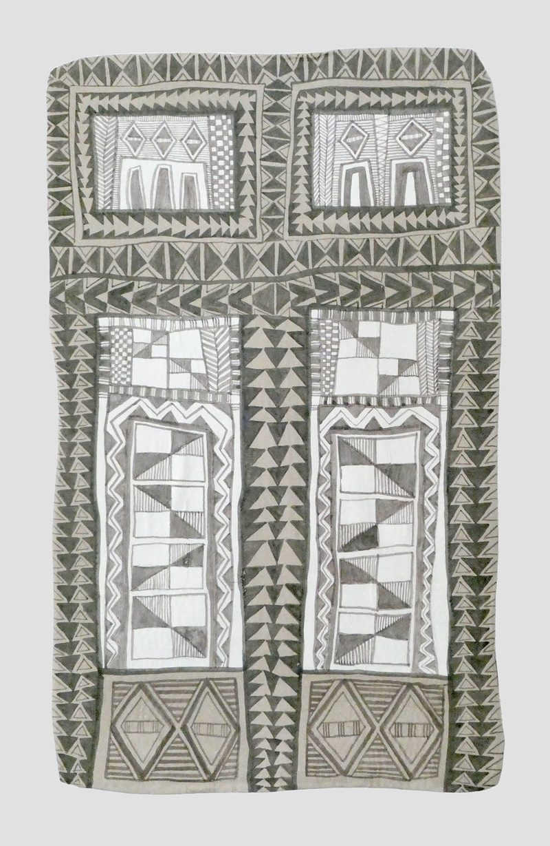 Afrikanisches 5 | 2021 | 		63 x 38 cm | Bister, Sepia, Packpapier, Karton