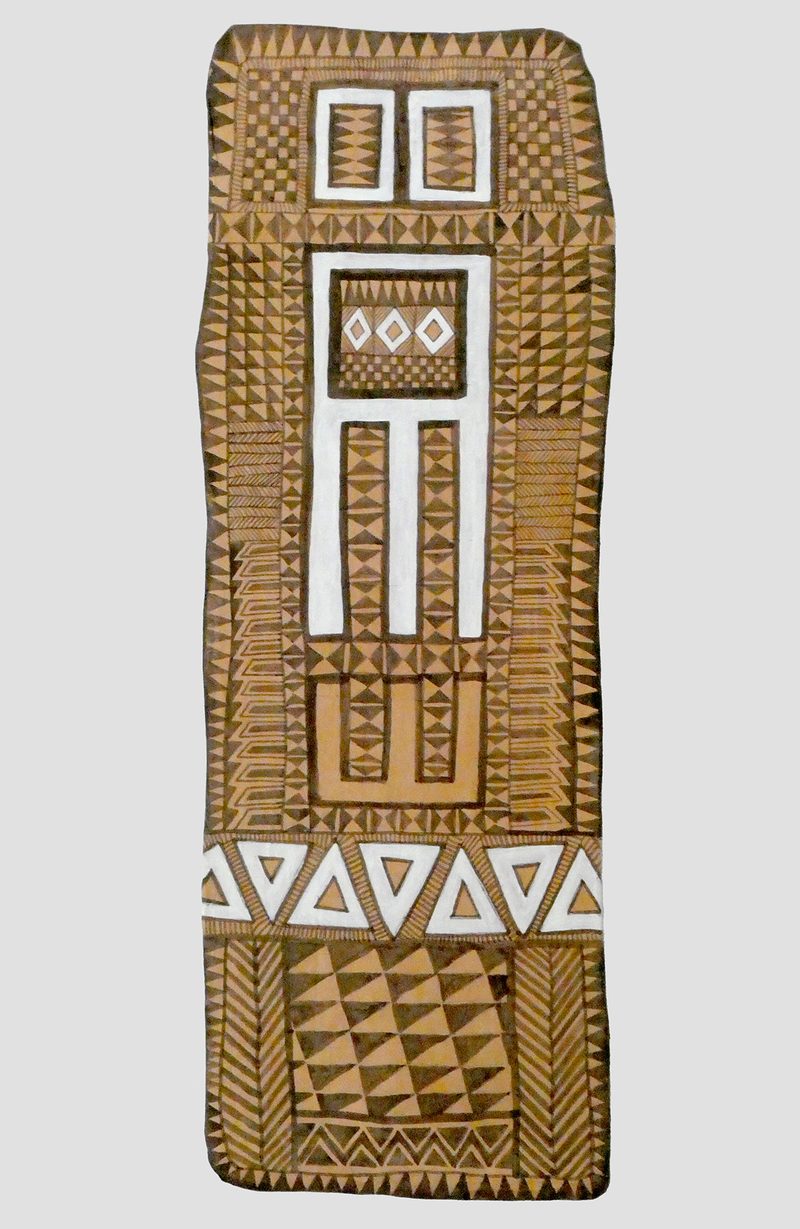 Afrikanisches 8 | 2021 | 69 x 23 cm | Bister, Sepia, Acryl, Packpapier, Karton	