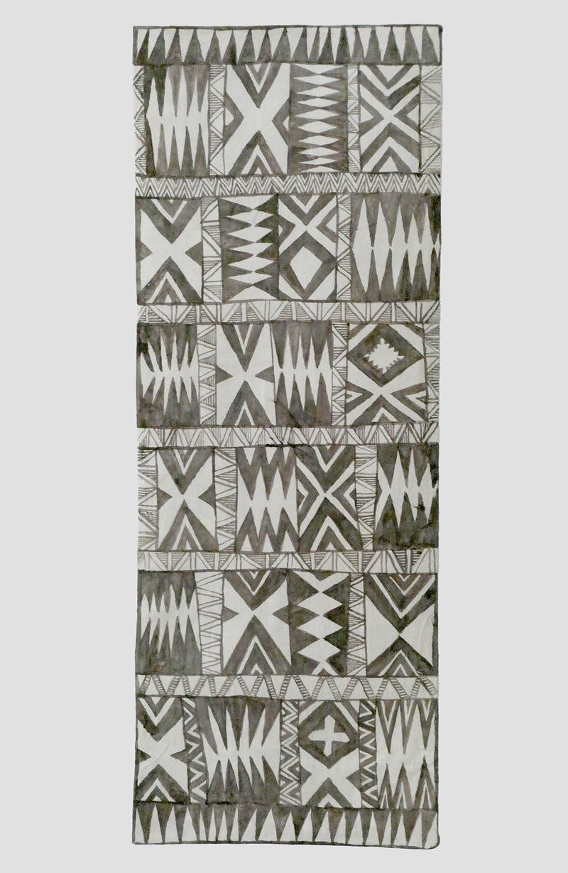 Afrikanisches 10 | 2021 | 76 x 30 cm | Sepia, Acryl, Packpapier, Karton	