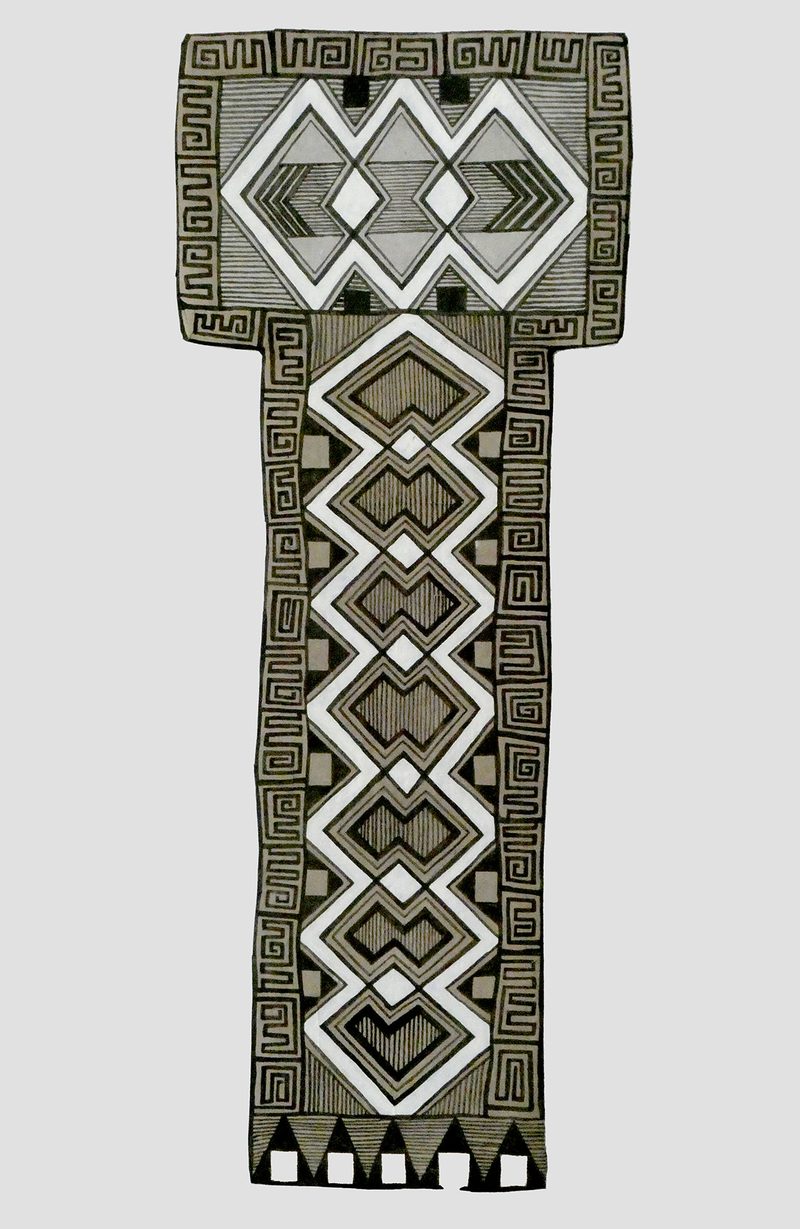 Afrikanisches 11 | 2021 | 72 x 29 cm | Sepia, Acryl, Packpapier, Karton