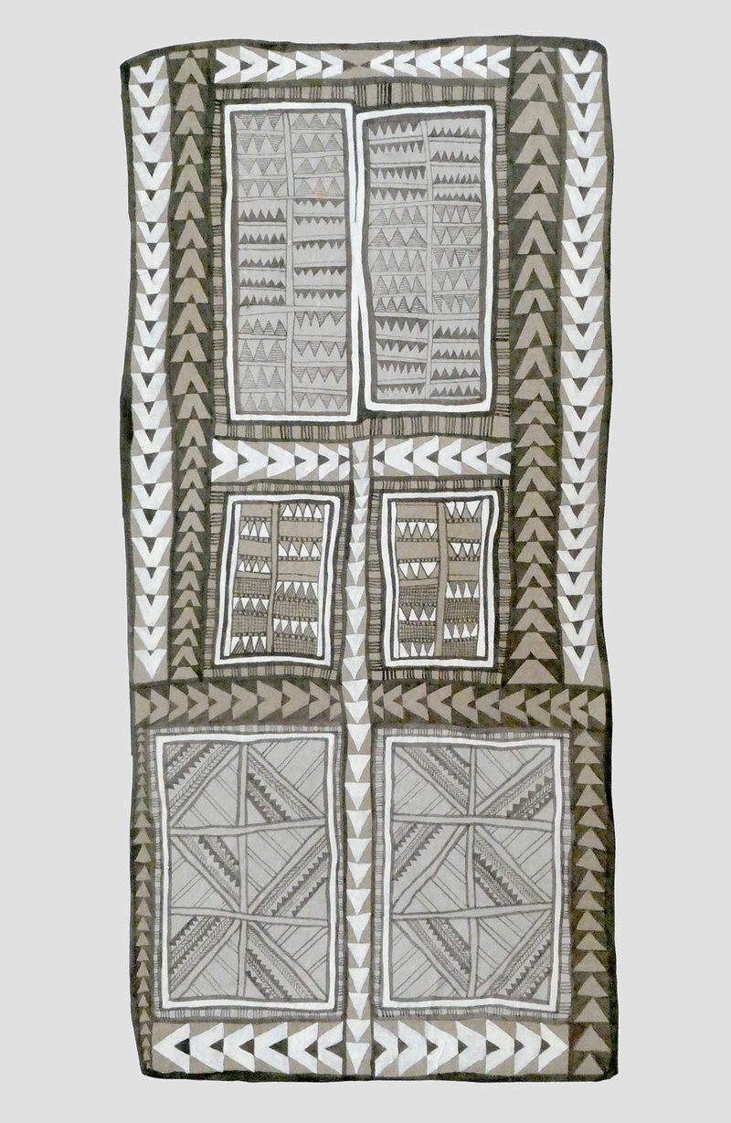 Afrikanisches 17 | 2021 | 58 x 38 cm | Bister, Sepia, Acryl, Packpapier, Karton