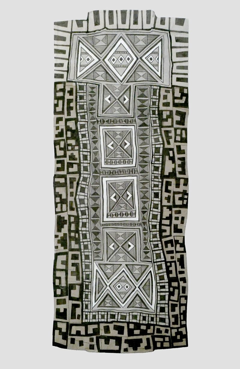 Afrikanisches 22 | 2021 | 		64 x 22 cm | Bister, Sepia, Acryl, Packpapier, Karton