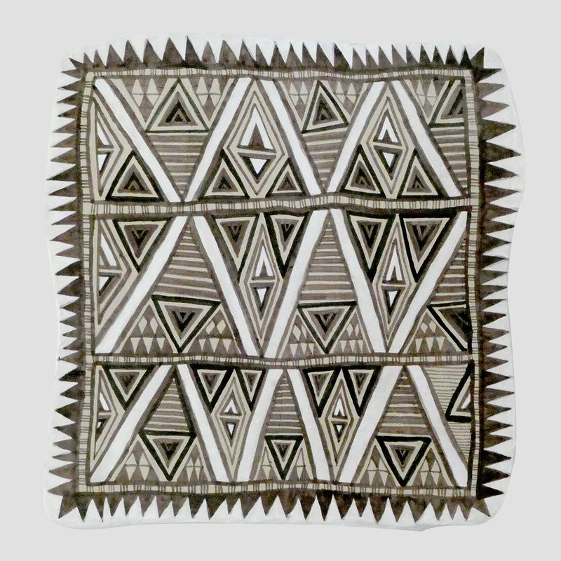 Afrikanisches 28 | 2021 | 40 x 40 cm | Bister, Acryl, Packpapier, Karton	