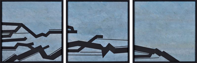 „Geknickte Bewegung“ | 2008 | je 50 x 50 cm | Öl, Dispersion auf Leinwand