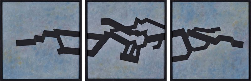 „Gefaltete Wolke“ | 2008 | je 50 x 50 cm | Öl, Dispersion auf Leinwand