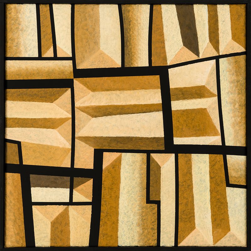 „Dachlandschaft 1“ | 2018 | 50 x 50 cm | Öl, Dispersion auf Leinwand