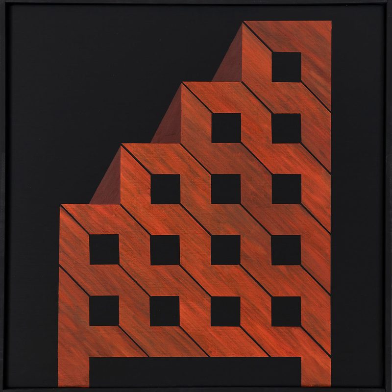 „Treppenhaus“ | 2017 | 50 x 50 cm | Öl, Dispersion auf Leinwand