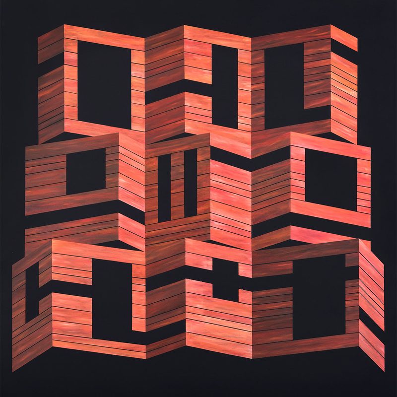 „Geknickte Fassade“ | 2018 | 150 x 150 cm | Öl, Dispersion auf Leinwand