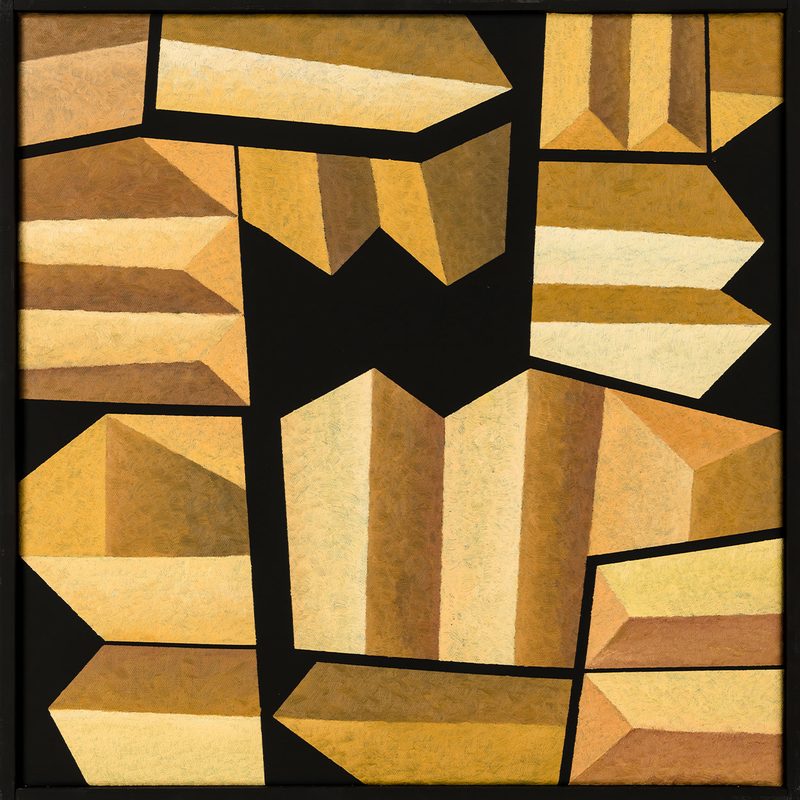 „Dachlandschaft 2“ | 2018 | 50 x 50 cm | Öl, Dispersion auf Leinwand