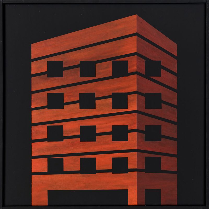 „Hochhaus“ | 2017 | 50 x 50 cm | Öl, Dispersion auf Leinwand