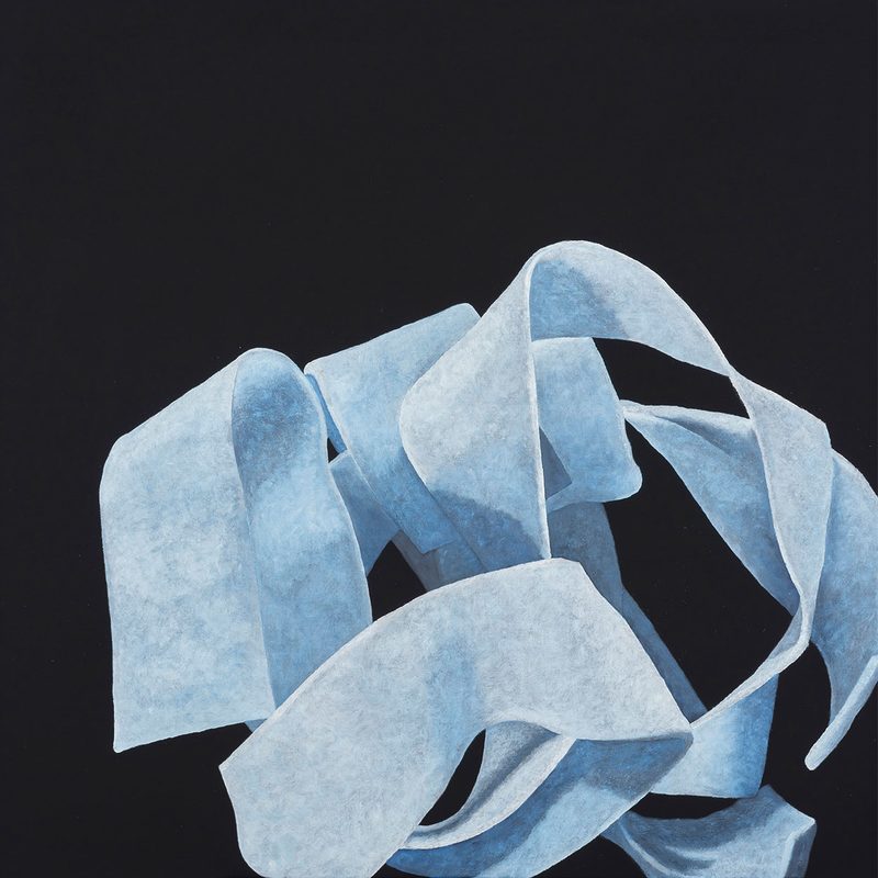 „Pappardelle Blau“ | 2018 | 93 x 93 cm | Öl, Dispersion auf Leinwand