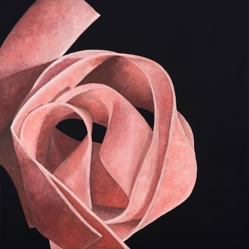 „Pappardelle Rot“ | 2018 | 93 x 93 cm | Öl, Dispersion auf Leinwand