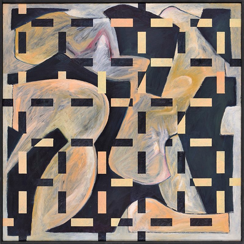 „Ineinander I“ | 1992 | 93 x 93 cm | Öl auf Leinwand