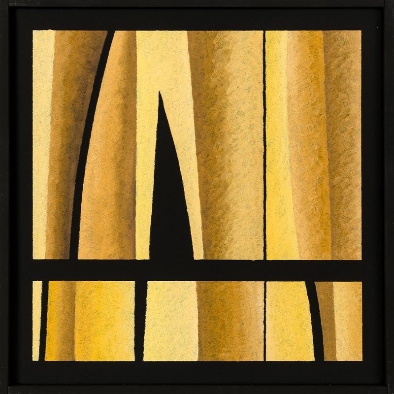 „Uebereinander V“ | 2018 | 30 x 30 cm | Öl, Dispersion auf Leinwand