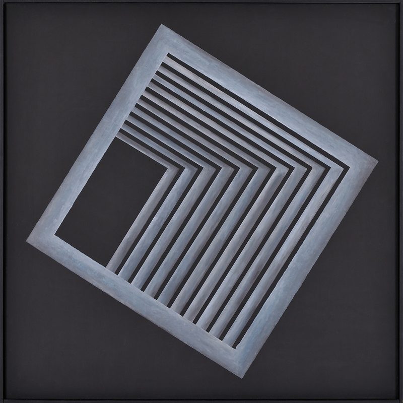 „Pyramide“ | 1991 | 93 x 93 cm | Öl, Dispersion auf Leinwand