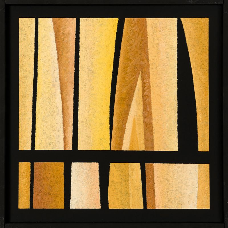 „Uebereinander VII“ | 2018 | 30 x 30 cm | Öl, Dispersion auf Leinwand