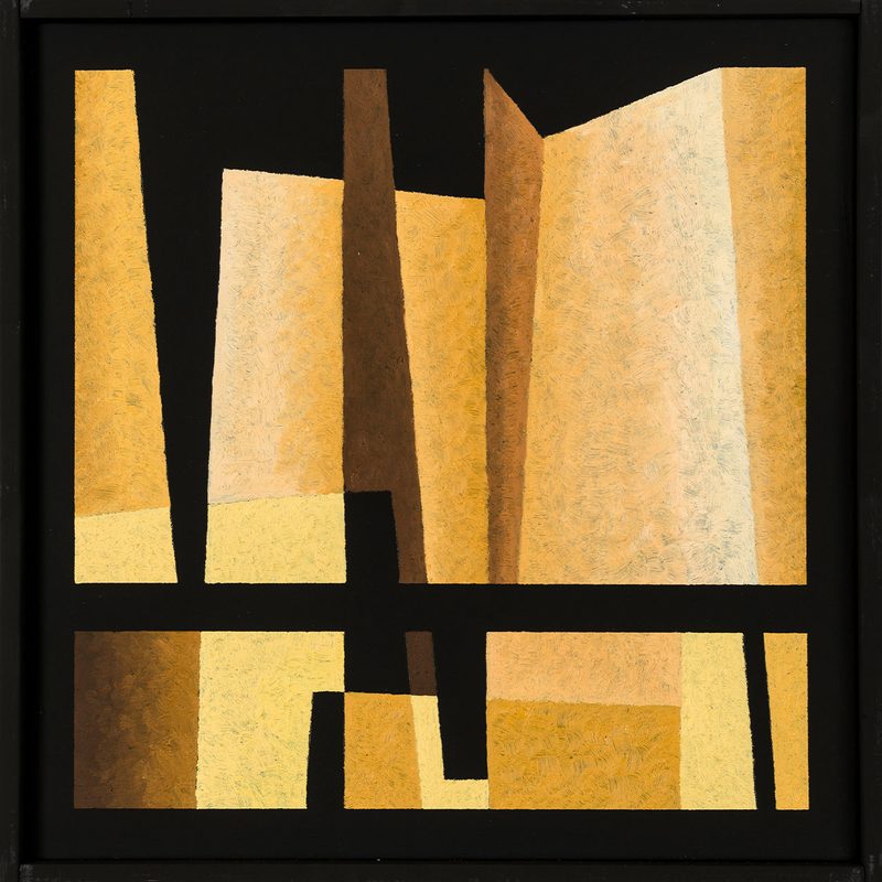 „Uebereinander III“ | 2018 | 30 x 30 cm | Öl, Dispersion auf Leinwand