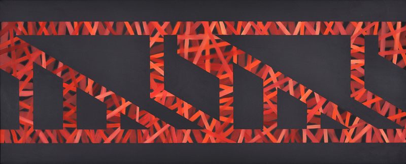 „Verbunden“ | 1995 | 60 x 150 cm | Öl, Dispersion auf Leinwand