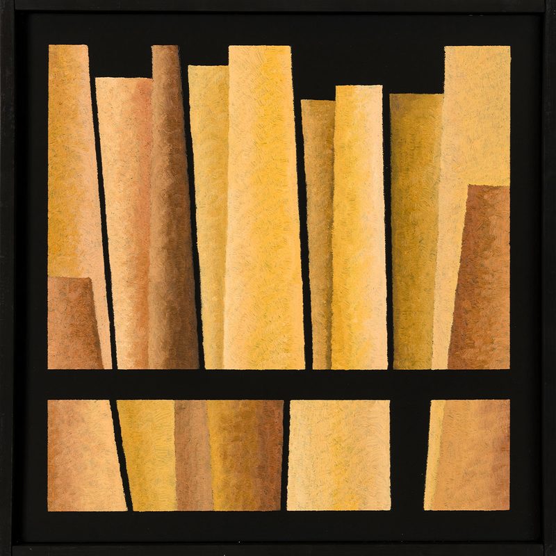 „Uebereinander IV“ | 2018 | 30 x 30 cm | Öl, Dispersion auf Leinwand