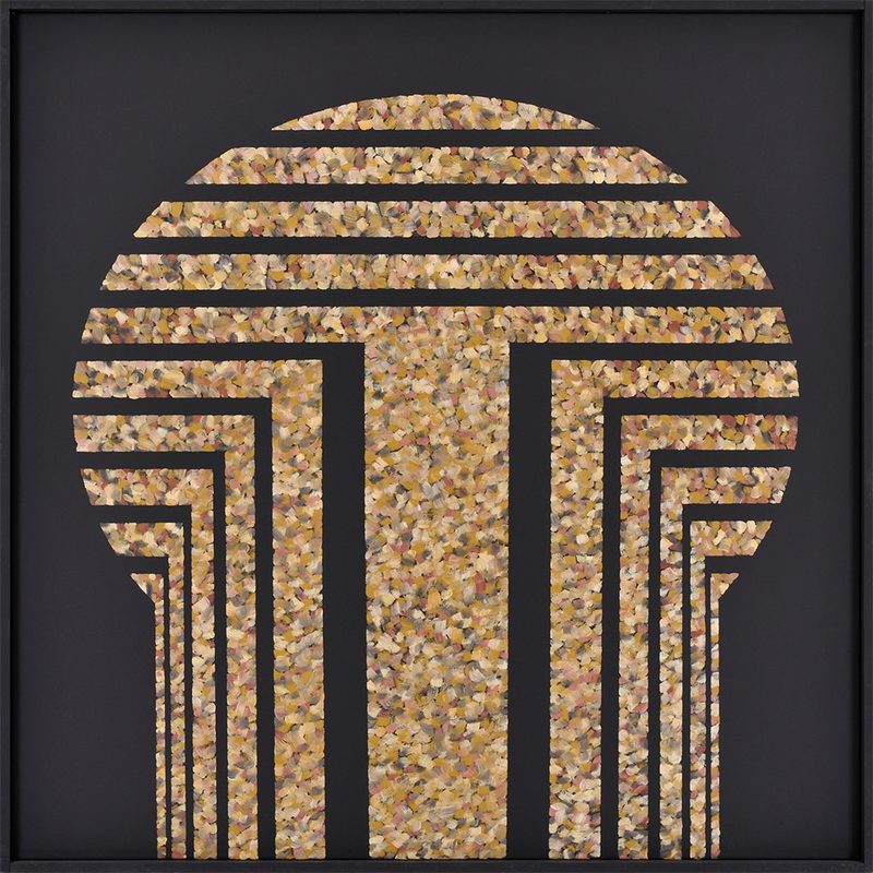 „Synthese“ | 1996 | 93 x 93 cm | Öl, Dispersion auf Leinwand