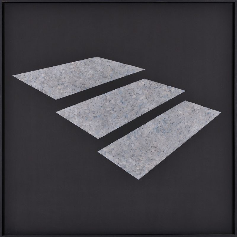 „Drei Streifen“ | 1991 | 93 x 93 cm | Öl, Dispersion auf Leinwand