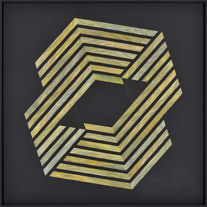 „Gefaltet“ | 1996 | 93 x 93 cm | Öl, Dispersion auf Leinwand