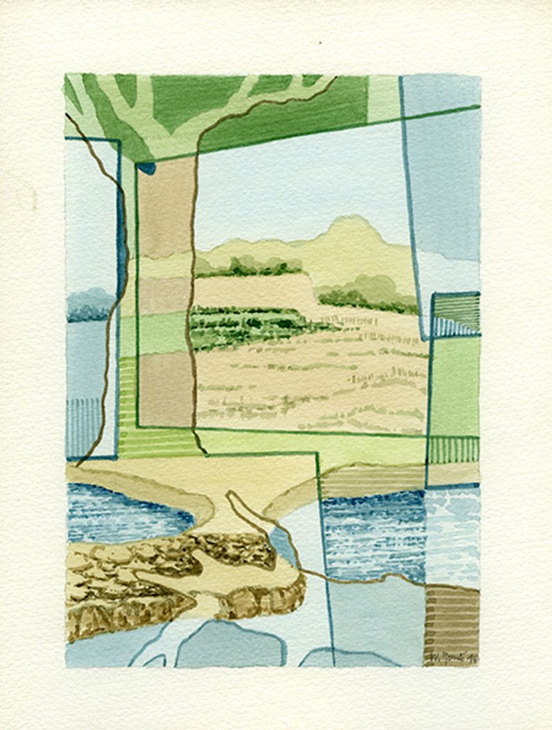 „Am Wasserloch, Senyati-Safari-Camp II“ | 2014 | 24 x 18 cm