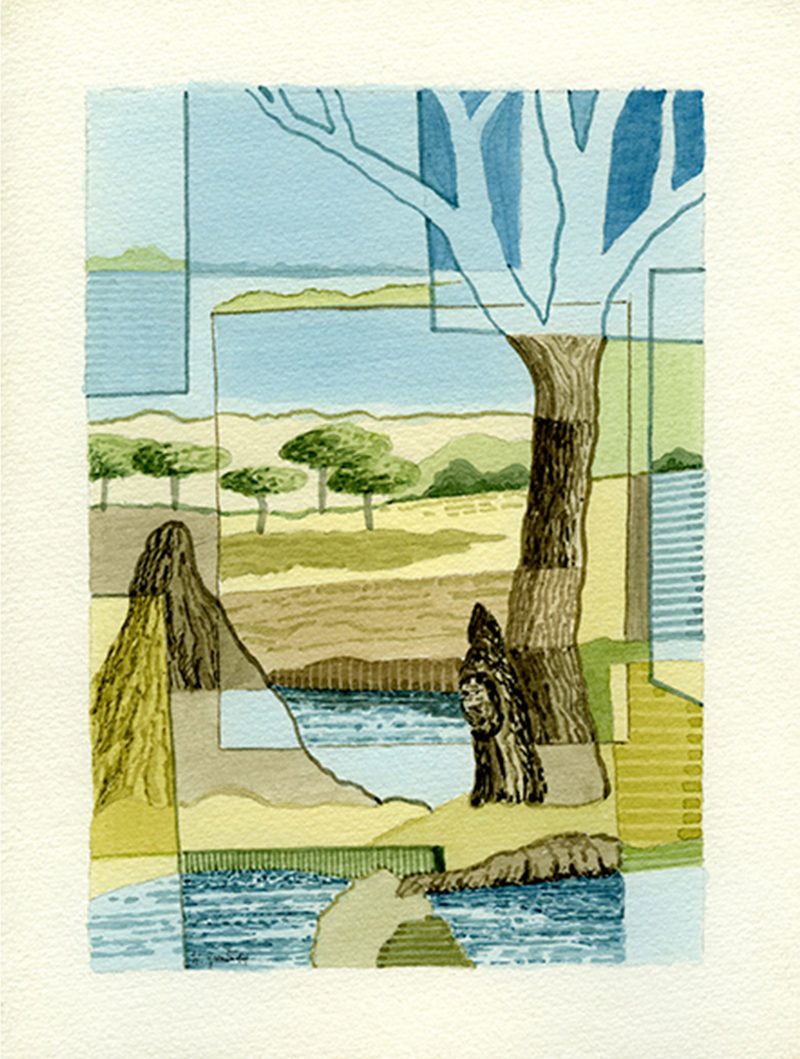 „Am Wasserloch, Senyati-Safari-Camp III“ | 2014 | 24 x 18 cm