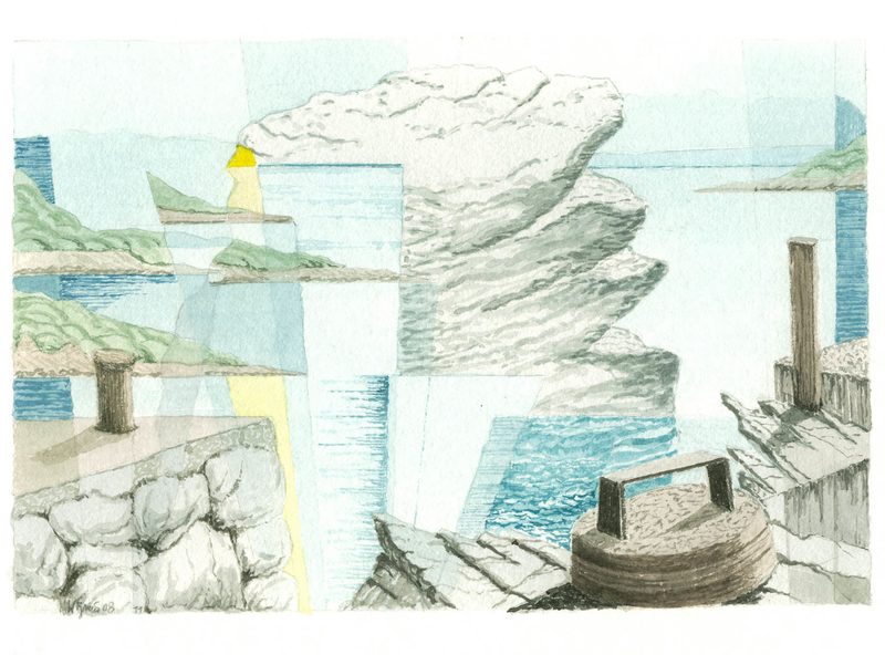 „Steine und Wasser IV“ | 2008 | 14 x 28 cm