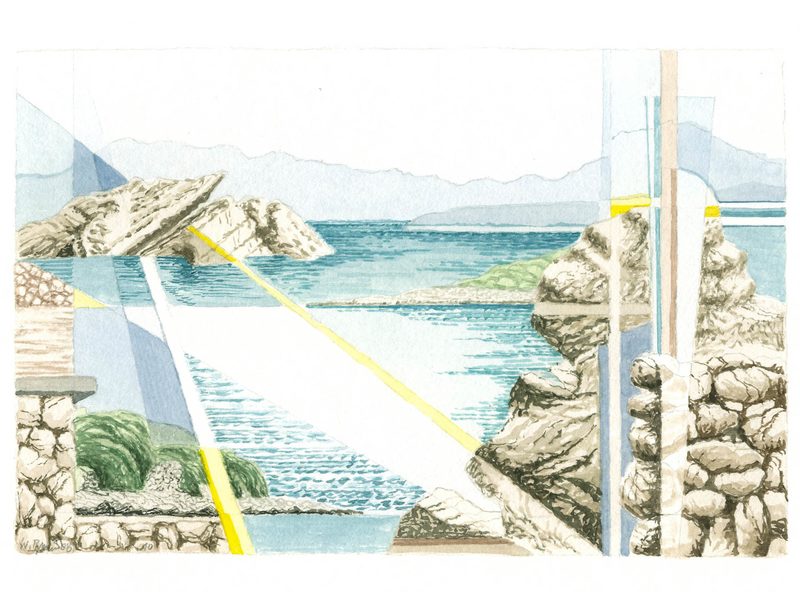 „Steine und Wasser III“ | 2008 | 14 x 28 cm