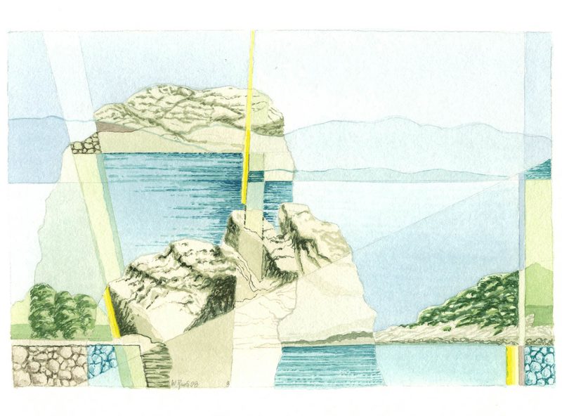 „Steine und Wasser I“ | 2008 | 14 x 28 cm