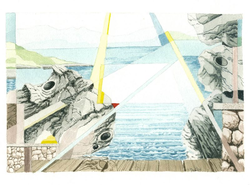 „Steine und Wasser II“ | 2008 | 14 x 28 cm