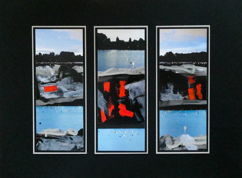 „Glitzerstrand“ | 2020 | drei Teile, je 21 x 8 cm