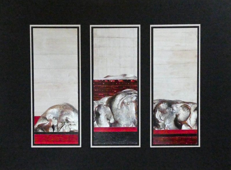 „Rote Basis“ | 2019 | drei Teile, je 21 x 8 cm