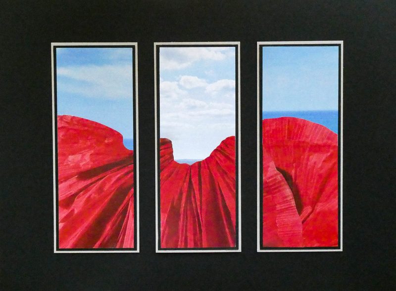 „Roter Mohn“ | 2020 | drei Teile, je 21 x 8 cm