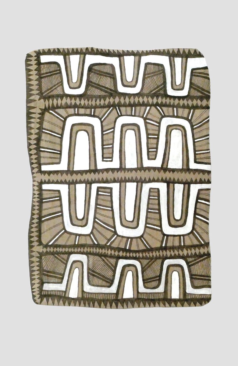 Afrikanisches 35 | 2021 | 38 x 29 cm | Bister, Sepia, Packpapier, Karton