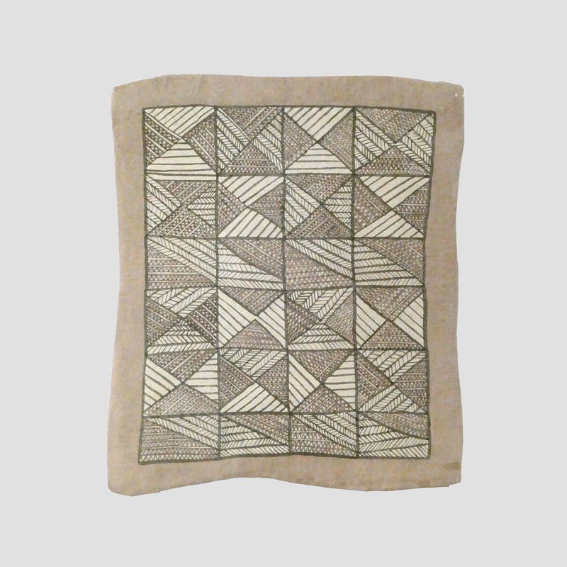 Afrikanisches 38 | 2020 | 39 x 40 cm | Bister, Acryl, Packpapier, Karton