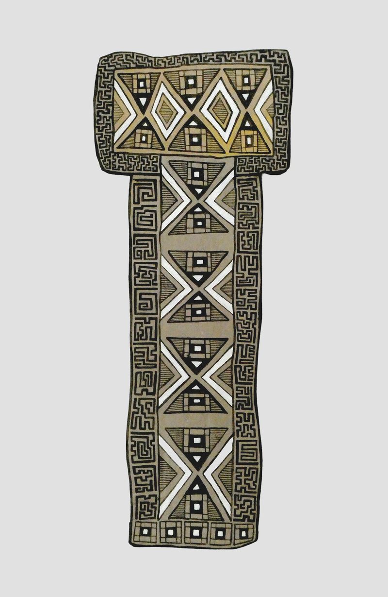 Afrikanisches 12 | 2021 | 76 x 30 cm | Sepia, Acryl, Packpapier, Karton