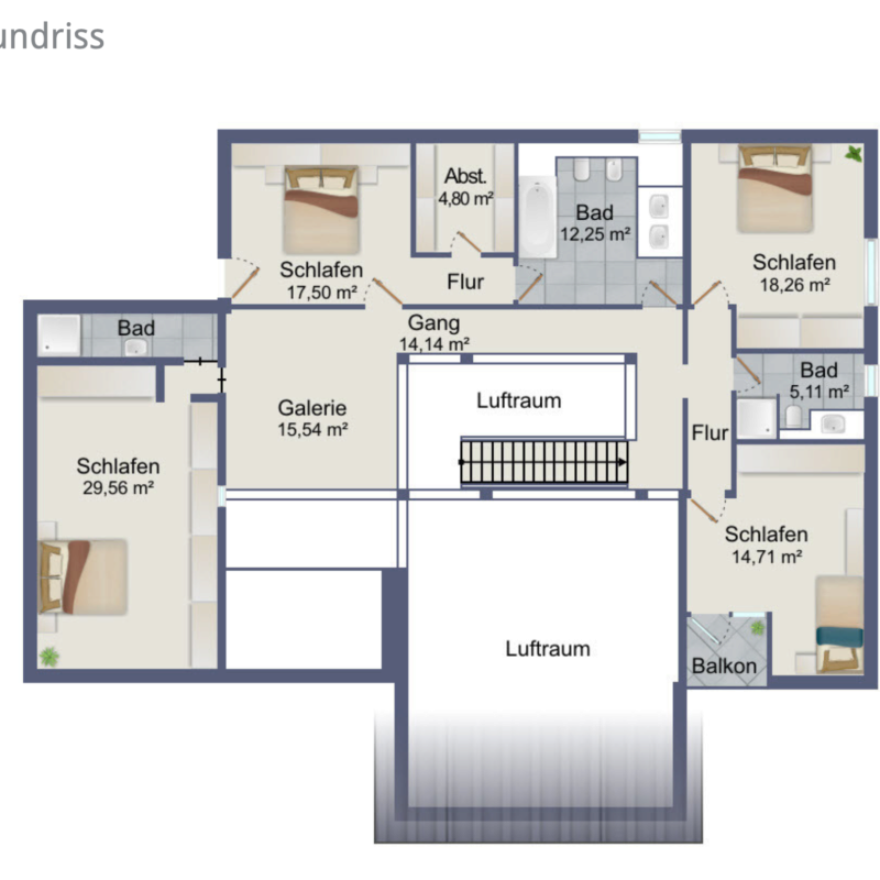 Grundriss Obergeschoss