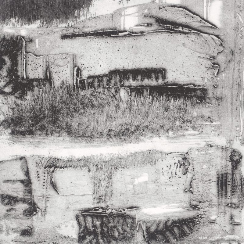 Lignite Landscape: Study II 1/2, 2018. etching in additive technique, cm 27 x 38 (22 x 22)
