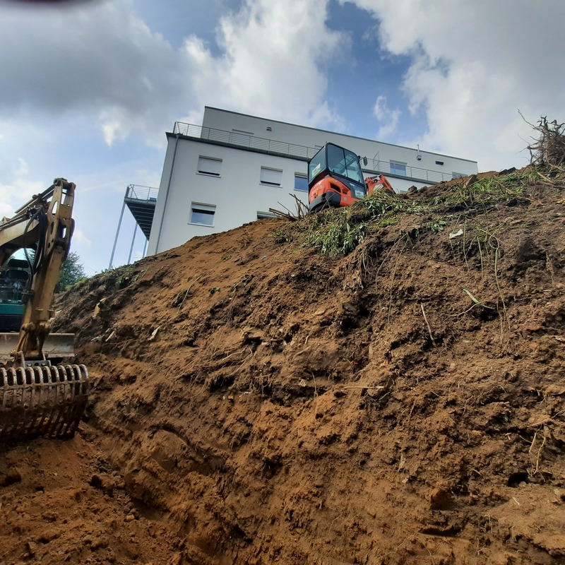 Ausschachtung Hügel